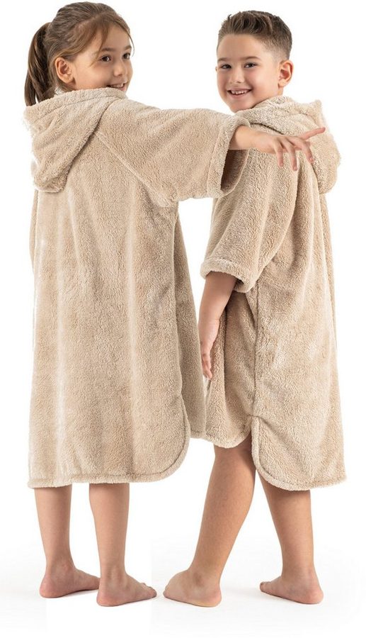 OTTO home Badeponcho Lillou, für Kinder, ideal für Urlaub oder im Schwimmbad, Midilänge, Microfaser, Kapuze, ohne, weich und kuschelig, Fleece, plüsch, Surfponcho von OTTO home
