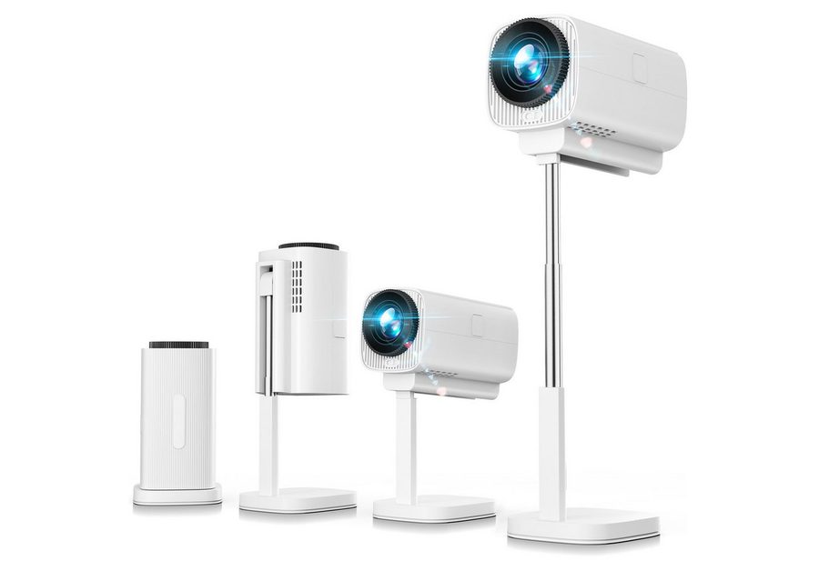Fyrove Android Beamer WiFi&BT Portabler Projektor Mini Beamer LCD-Beamer (3500 lm, 4k Ultra HD,1500:1, 3840 x 2160, 1920x1080 px, Android 14 OS mit App-Store, Youtube, Netflix, Prime Video etc)