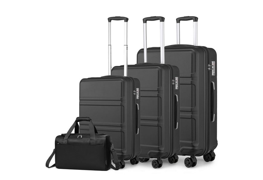 KONO Kofferset 4-teiliges Hartschalen-Kofferset mit TSA-Schloss, (4 tlg)