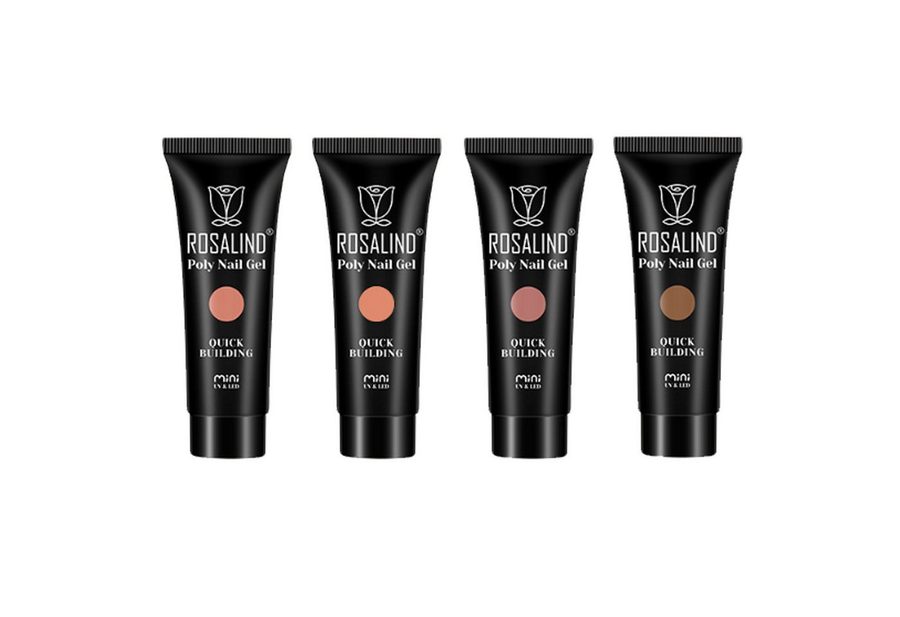 KINSI Gel-Nagellack 4er Set UV-Nagelgel, Nacktgelfarben, Maniküre-Kleber, Verlängerungsgel