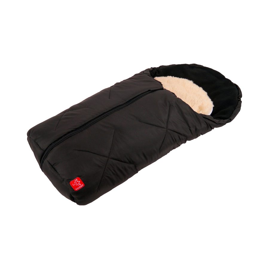 Kaiser Universal Winter-Fußsack mit Lammfelleinlage Little Sheepy für Babyschale, Tragewanne schwarz von Kaiser
