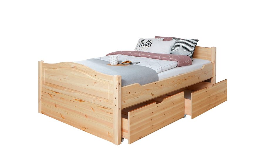 Ticaa Doppelbett "Leni" 140x200 mit 2er Schubkästen