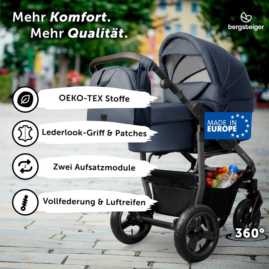 Bergsteiger Kinderwagen Capri blau von Bergsteiger