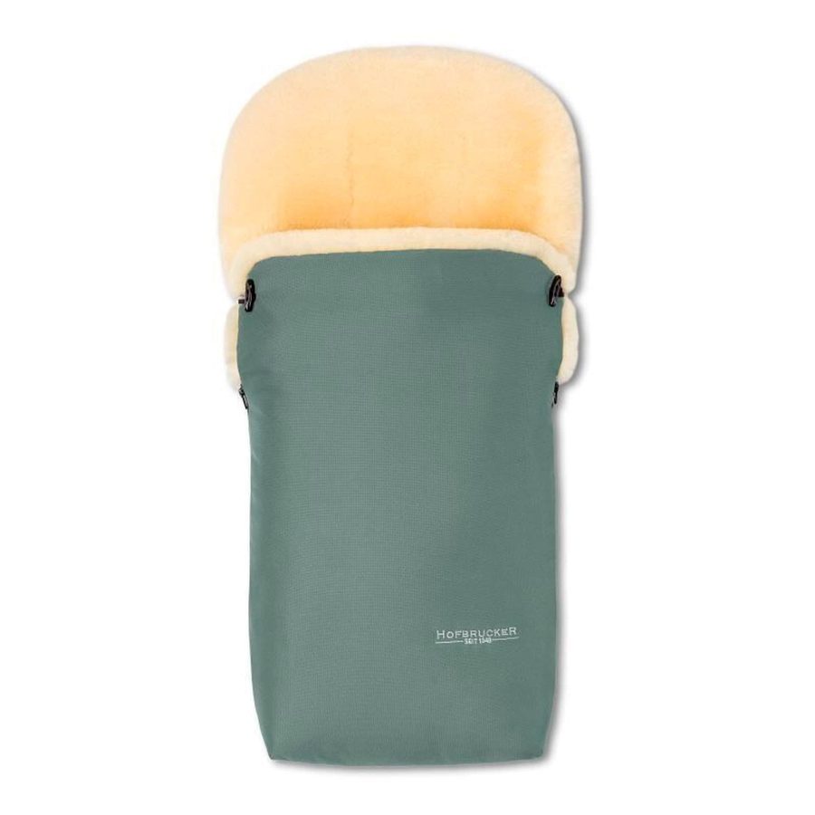 Hofbrucker Kinderwagen Lammfell-Fußsack Putzi gruen von Hofbrucker