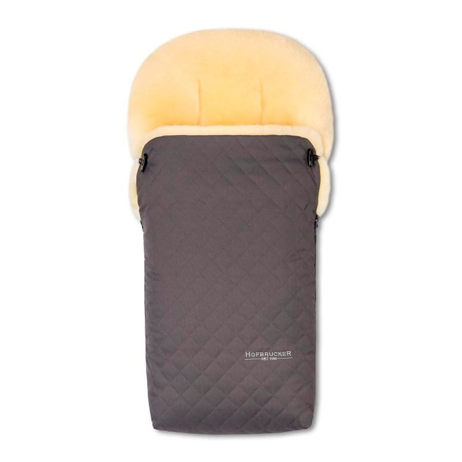 Hofbrucker Kinderwagen Lammfell-Fußsack Putzi Limited Edition grau von Hofbrucker