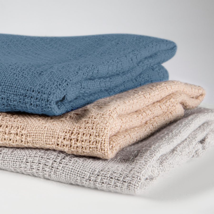 Roba Decke in Strickoptik frosty almond