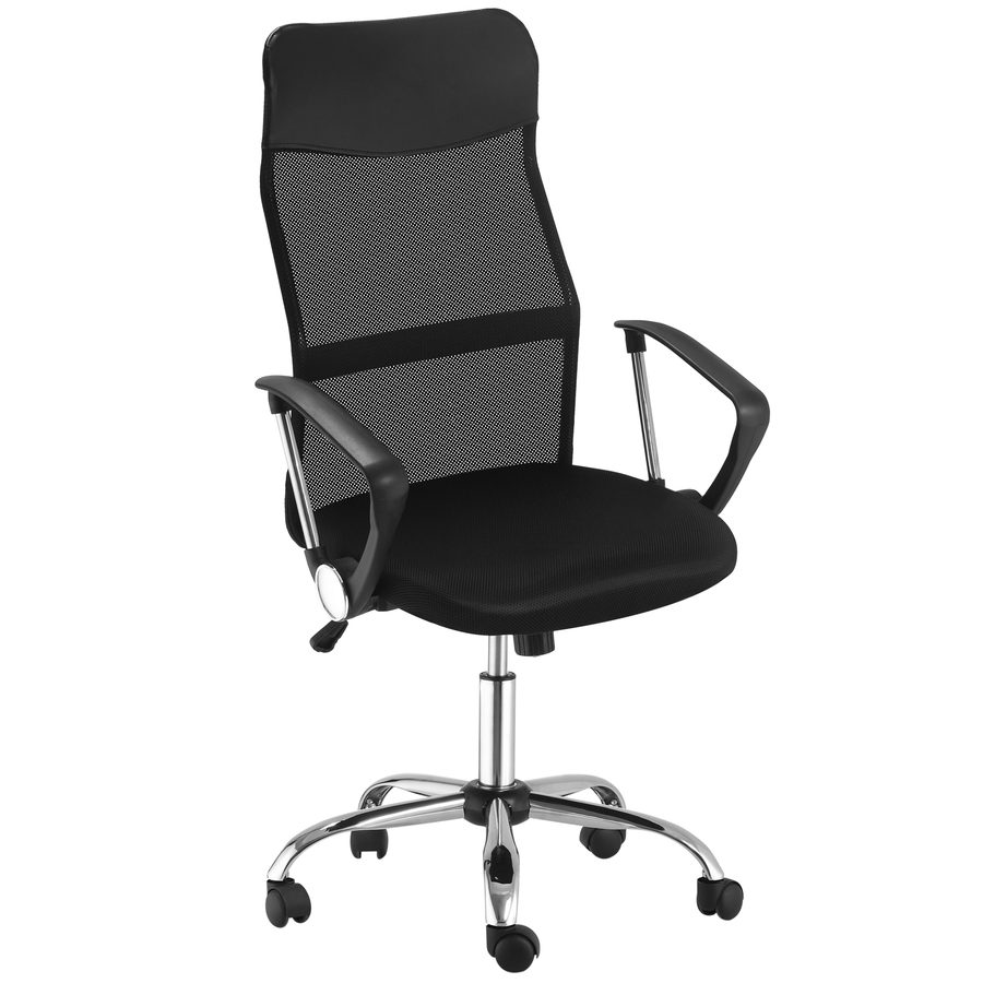 HOMCOM Bürostuhl mit Netz, höhenverstellbarer Schreibtischstuhl, ergonomischer Gaming Stuhl, Drehstuhl mit Wippenfunktion, Schwarz   Aosom.de von HOMCOM
