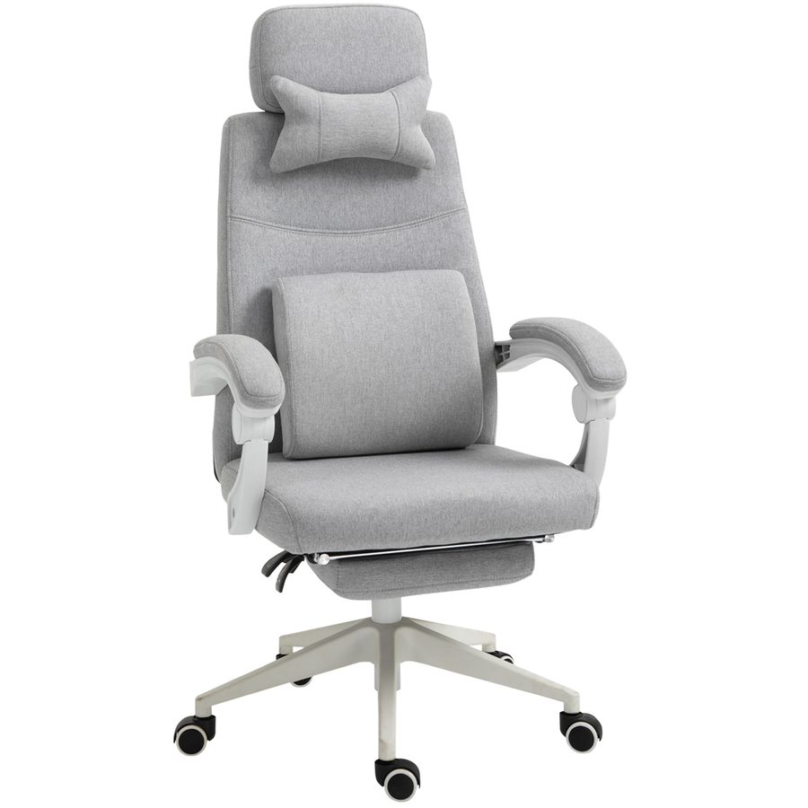 Vinsetto Bürostuhl, Gamingstuhl, Stuhl mit Rollen, ergonomisch, Polyester, Schaumstoff, Mehrschichtenplatte, 62 x 68 x 117-127 cm   Aosom von Vinsetto