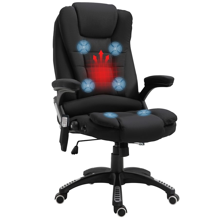 Vinsetto Bürostuhl Gamingstuhl Massagefunktion höhenverstellbar Schwarz 67x74x116-126cm   Aosom von Vinsetto