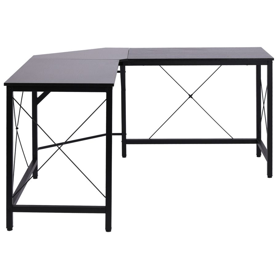 HOMCOM Computertisch L-Form Eckschreibtisch 150x150x76cm MDF Schwarz, moderner Winkelschreibtisch für Büro & Home Office   Aosom.de von HOMCOM