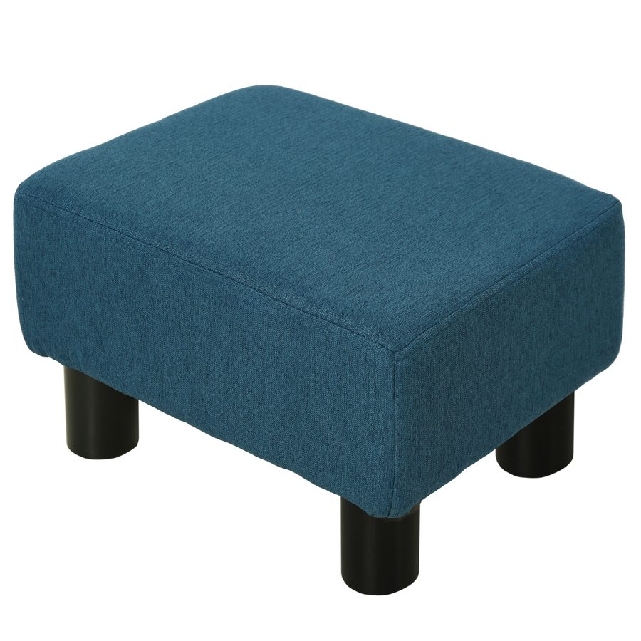 HOMCOM Hocker Fußstütze Beistelltisch aus Leinenstoff Tragkraft 100 kg 40 x 30 x 24 cm dunkelblau   Aosom von HOMCOM