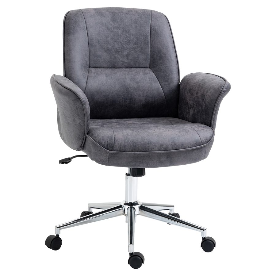 Vinsetto Bürostuhl XXL, ergonomischer Schreibtischstuhl mit Wippenfunktion, höhenverstellbar, bis 120kg belastbar, Grau   Aosom von Vinsetto