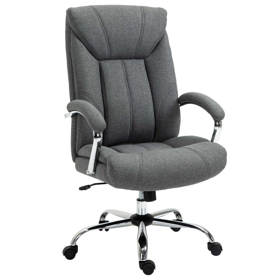 Vinsetto Bürostuhl ergonomisch höhenverstellbar mit Wippfunktion in Grau für Büro und Homeoffice   Aosom.de von Vinsetto