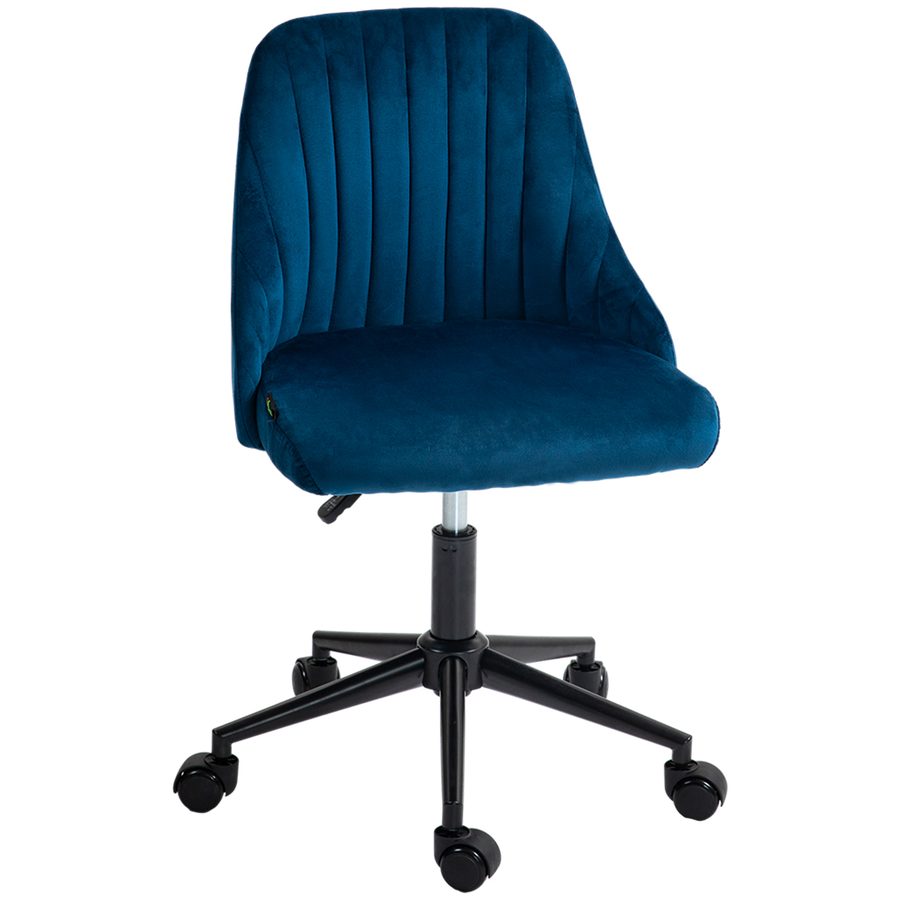 Vinsetto Bürostuhl Drehstuhl höhenverstellbar Wohnzimmerstuhl Schreibtischstuhl Blau mit ergonomischem Design   Aosom.de von Vinsetto