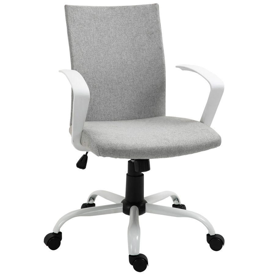 Vinsetto ergonomischer Bürostuhl höhenverstellbar mit Wippenfunktion 360° drehbar für Homeoffice bis 120 kg Grau   Aosom.de von Vinsetto