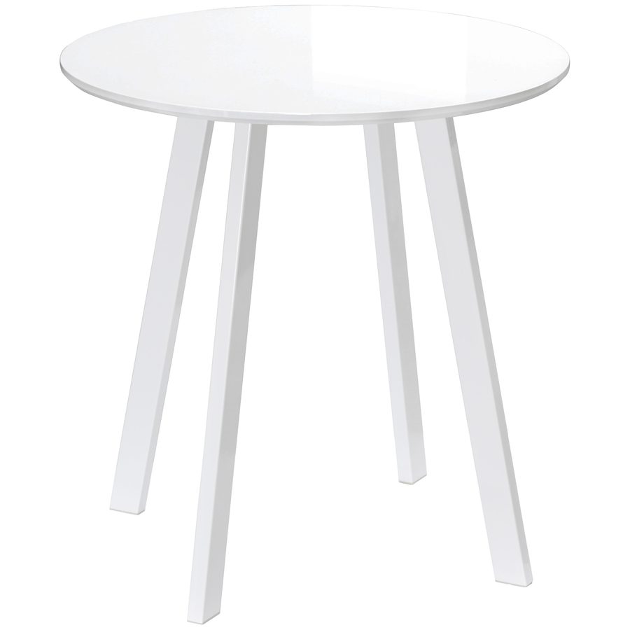 HOMCOM Esstisch  Runder Küchentisch, Beistelltisch, Esszimmertisch, abgeschrägte Beine, Weiß, 72x72x75cm  Aosom von HOMCOM