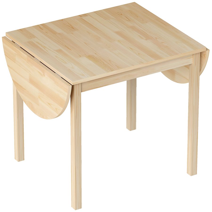 HOMCOM Esstisch aus Holz Klappbar Küchentisch für 6 Personen mit Drop-Leaf-Design Klapptisch Esszimmertisch für Kleine Räume, Esszimmer, Küche 140 x 70 x 75 cm Naturholz   Aosom von HOMCOM