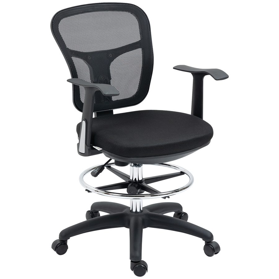 Vinsetto Bürostuhl Ergonomischer Computerstuhl 95-115 cm mit Armlehne & Fußstütze Mesh Schwarz für Büro & Homeoffice   Aosom.de von Vinsetto