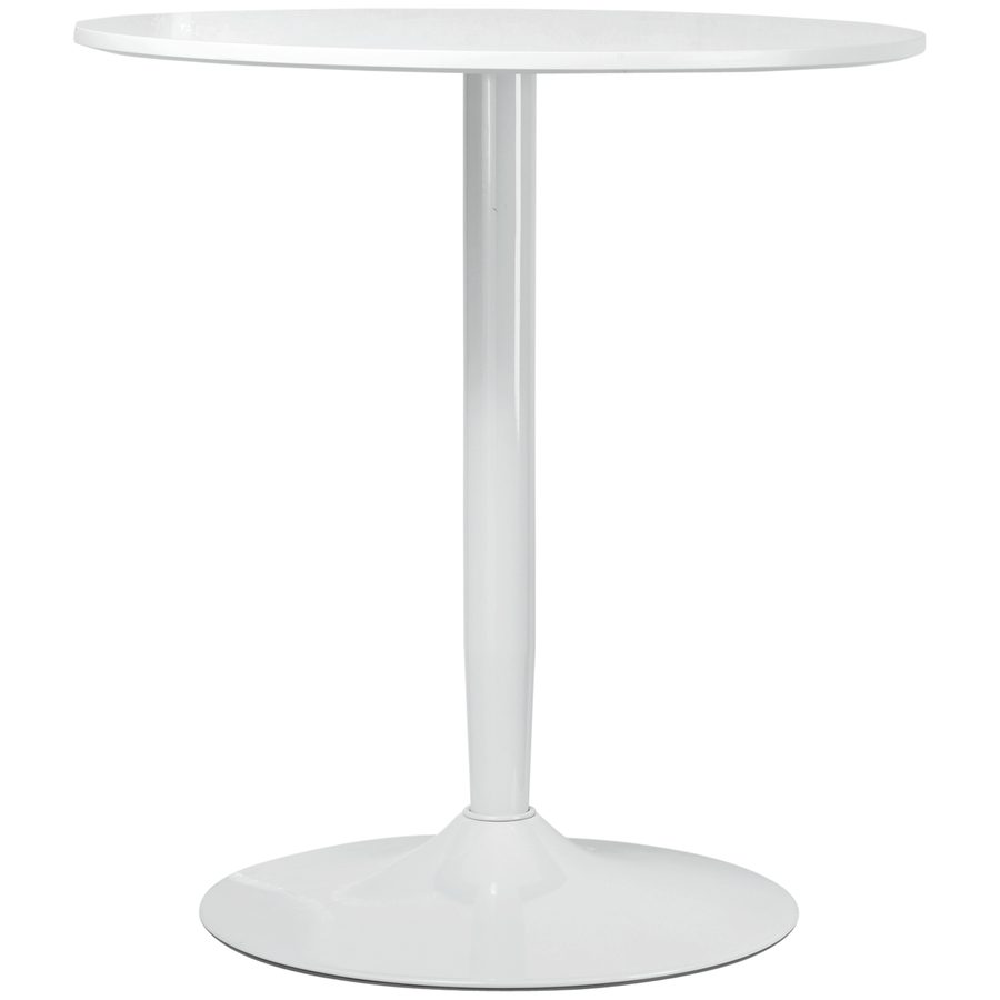 HOMCOM Runder Esstisch Ø70 x 75 cm, moderner Küchentisch für 2 Personen, Säulentisch mit Stahlbein und rutschfester Fußauflage   Aosom.de von HOMCOM