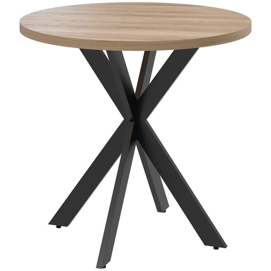 HOMCOM Esstisch 75 x 75 cm rund Küchentisch für 2-4 Personen modern Esszimmertisch mit Spinnenfuß Kleiner Tisch für Küche, Esszimmer und Wohnzimmer Braun   Aosom von HOMCOM