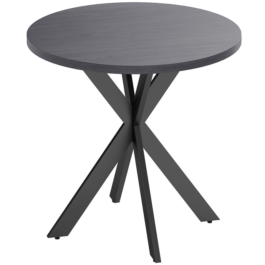 HOMCOM Esstisch 75 x 75 cm rund Küchentisch für 2-4 Personen modern Esszimmertisch mit Spinnenfuß Kleiner Tisch für Küche, Esszimmer und Wohnzimmer Schwarz   Aosom von HOMCOM