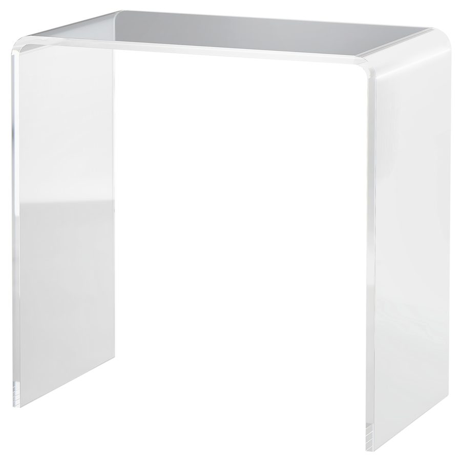 HOMCOM Couchtisch aus Acryl in U-Form, Moderner Tisch mit Glatten Kanten und Abgerundeten Ecken, 53,5x30,5x53,5 cm, Transparent   Aosom von HOMCOM
