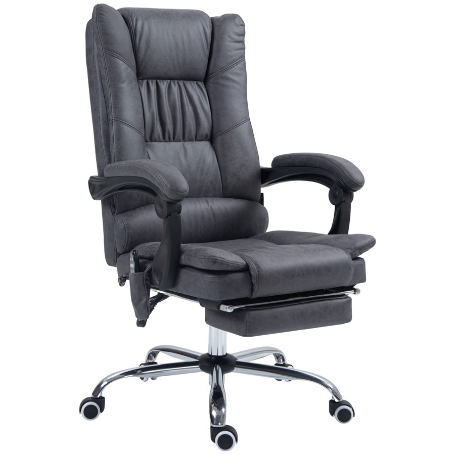 Vinsetto Massage Bürostuhl mit Wärmefunktion, 135° neigbar, höhenverstellbar, bis 120 kg, ergonomisch, Schwarz   Aosom.de von Vinsetto