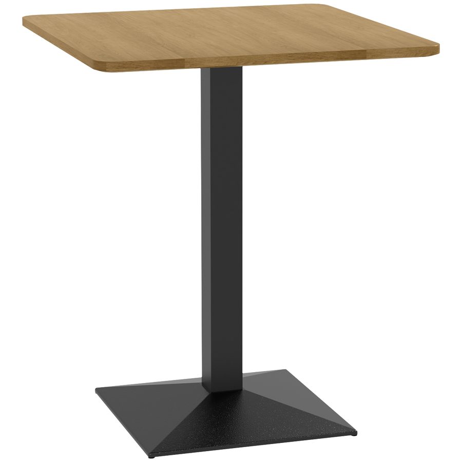 HOMCOM Esstisch 70 x 70 cm Quadratischer Küchentisch für 2 Personen Esszimmertisch mit Holzoptik Stahlbasis kleiner moderner Tisch für Küche, Esszimmer und Wohnzimmer Dunkelbraun   Aosom von HOMCOM