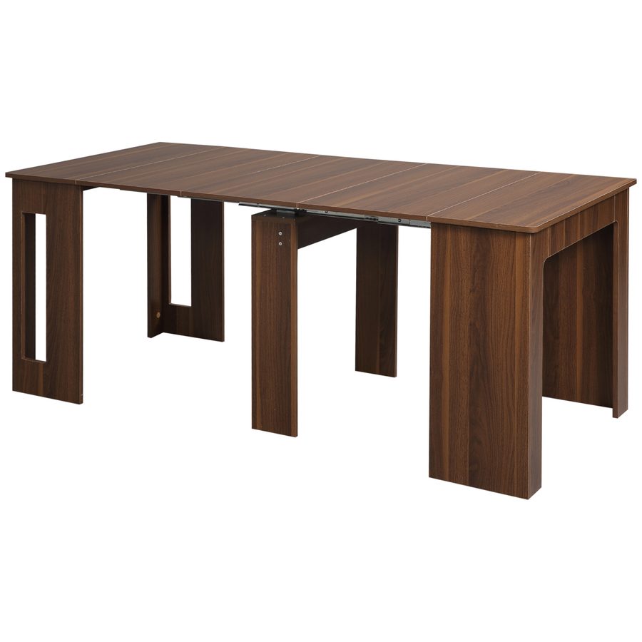 HOMCOM Esstisch Klapptisch ausziehbarer Küchentisch Esszimmertisch für Wohnzimmer Esszimmer Modernes Design Braun 180 x 85 x 75cm   Aosom von HOMCOM