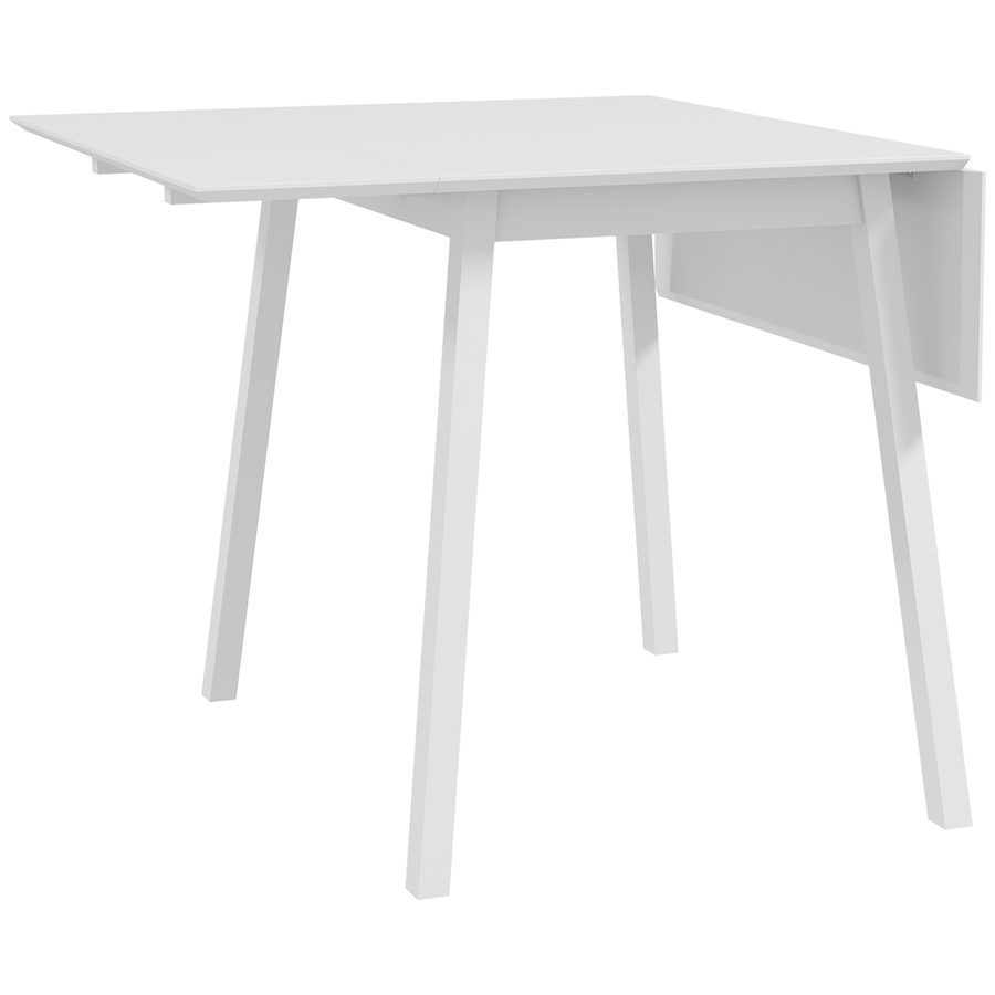 HOMCOM Esstisch klappbar, Küchentisch für 2-4 Personen, Klapptisch, Esszimmertisch aus Holz, für kleine Räume, 110 x 86 x 75 cm, Weiß   Aosom von HOMCOM