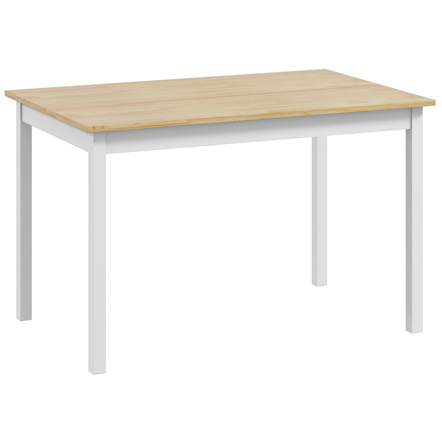 HOMCOM Esstisch, 120 x 75 cm Küchentisch für 4 Personen, Esszimmertisch mit Landhaus-Stil Holztisch für Wohnzimmer, Esszimmer, Natur   Aosom von HOMCOM