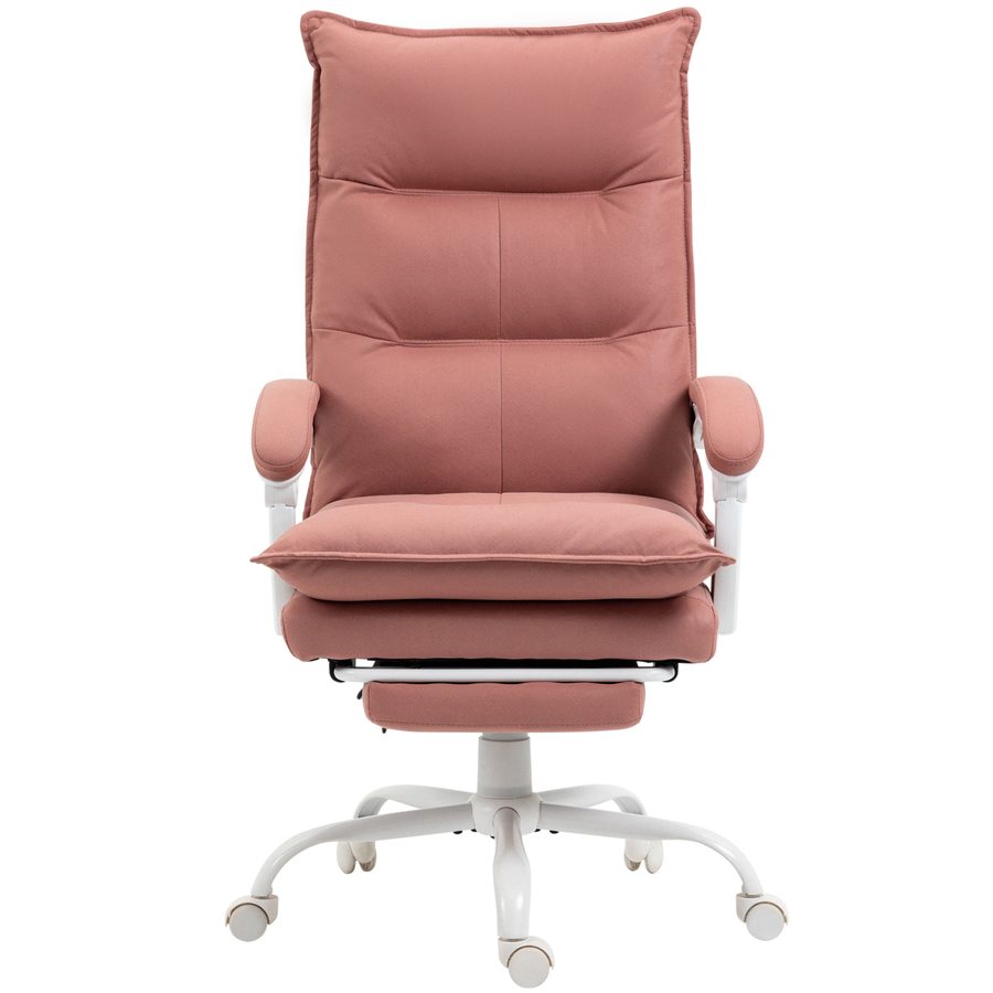 Vinsetto Bürostuhl mit Massagefunktion und Heizung, Bürostuhl, ergonomischer Stuhl mit höhenverstellbar, Neigung der Rückenlehne und Kabel-Fernbedienung, 360° drehbar, rosa   Aosom von Vinsetto