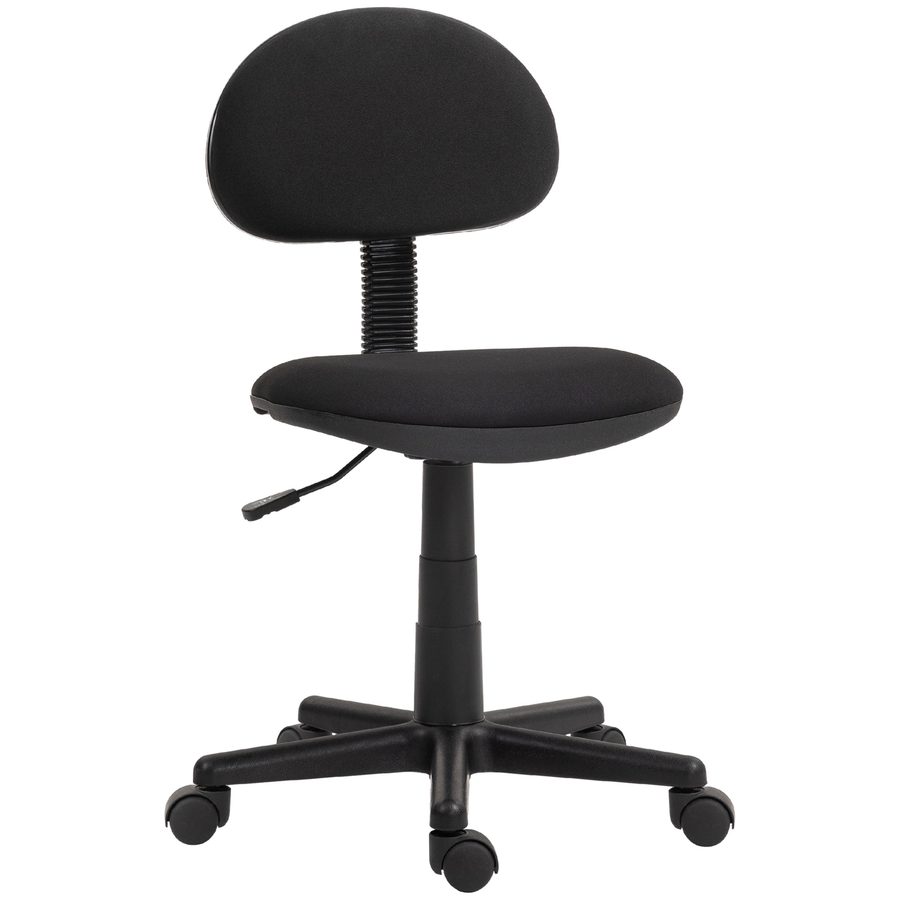 HOMCOM Bürostuhl Ergonomischer Schreibtischstuhl, Höhenverstellbarer Drehstuhl aus Elastischer Stoff Computerstuhl für Arbeitszimmer Schwarz   Aosom von HOMCOM