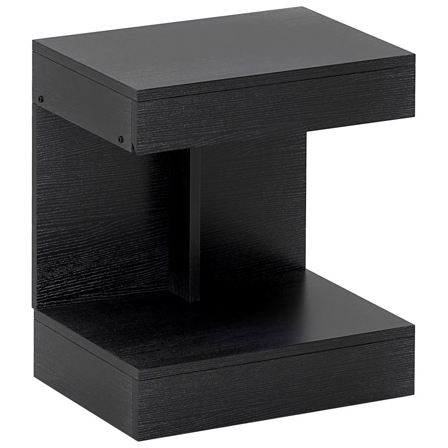 HOMCOM Nachttisch mit Schubladen, Beistelltisch, Nachtschrank mit Ablage, Nachtkommode für Schlafzimmer, Wohnzimmer, 40 x 30 x 46 cm, Schwarz   Aosom von HOMCOM