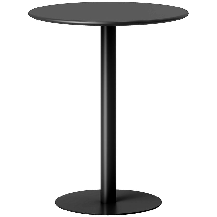 HOMCOM Esstisch, Runder Küchentisch für 2 Personen, Moderner Esszimmertisch für Wohnzimmer, Garten, Stahl, Ø60 x 72 cm, Schwarz   Aosom von HOMCOM