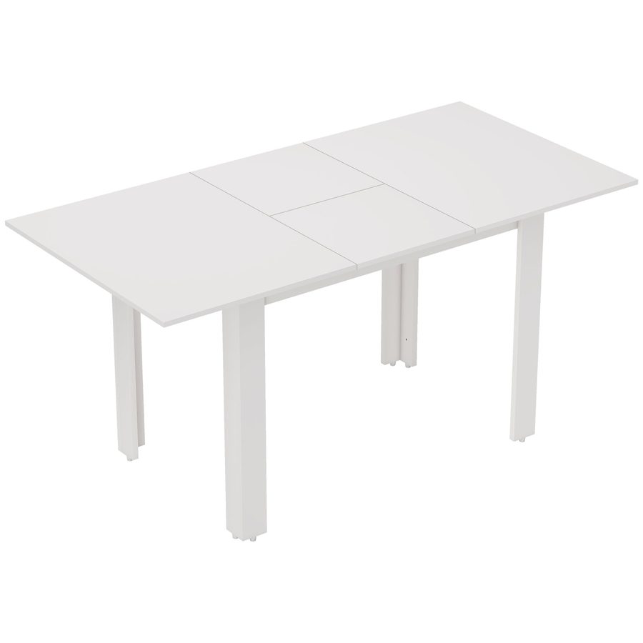 HOMCOM Esstisch ausziehbar 120-160 x 80 cm Küchentisch für 4-6 Personen Modern Esszimmertisch für Küche, Esszimmer, Hochglanzweiß   Aosom von HOMCOM