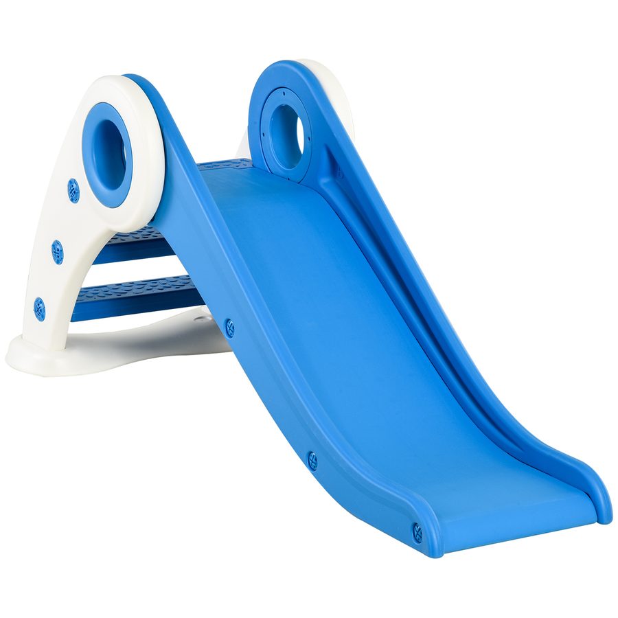 HOMCOM Kinder Rutsche Faltbar 3 bis 6 Jahre Innenbereich Außenbereich Maße 120L x 50B x 56H cm HDPE Blau   Aosom von HOMCOM
