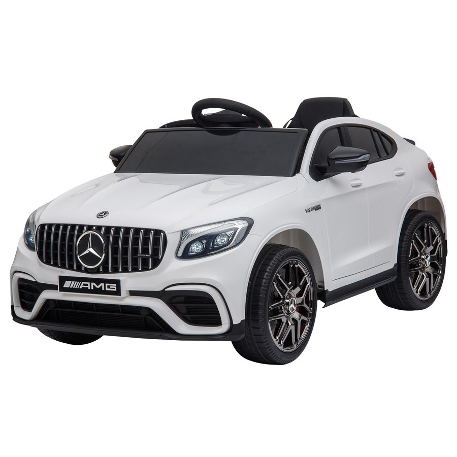HOMCOM 12V Mercedes-Benz AMG GLC63S COUPE Elektroauto für Kinder mit Fernbedienung und Sicherheitsgurt, 2 x 35W Motoren, Weiß 115 x 70 x 55 cm   Aosom.de von HOMCOM