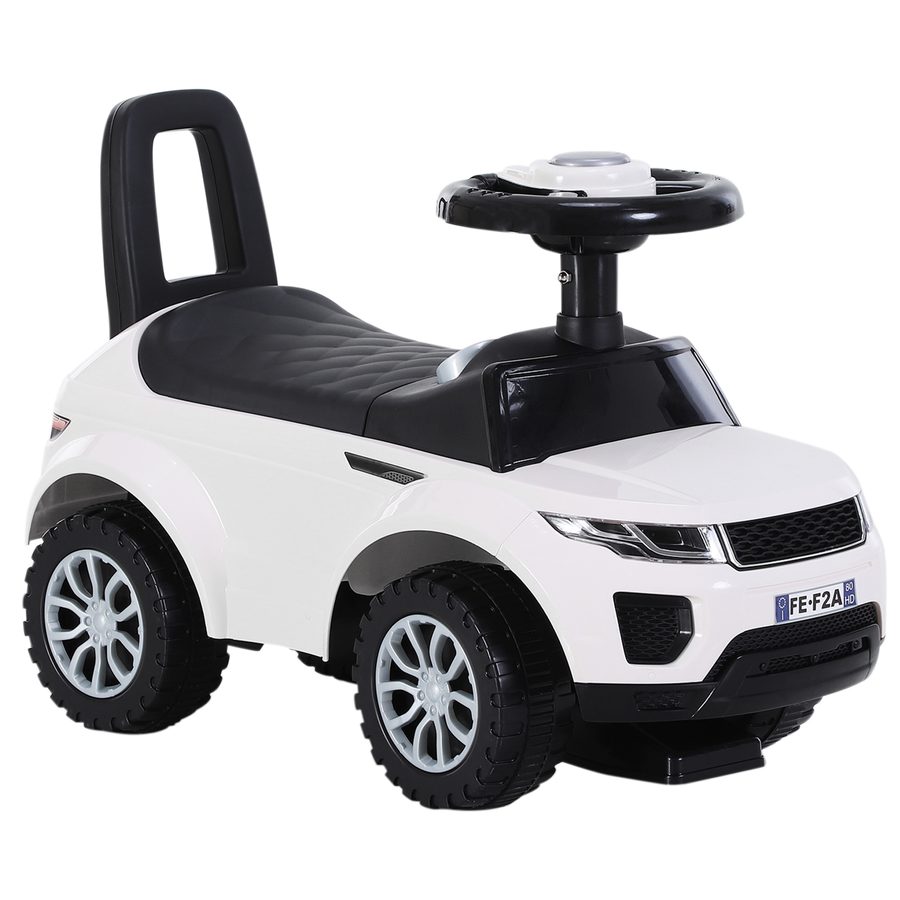 HOMCOM Kinderfahrzeug Rutschauto Lauflernhilfe mit Hupe Stauraum PP Weiß 62 x 28 x 41,5 cm   Aosom von HOMCOM