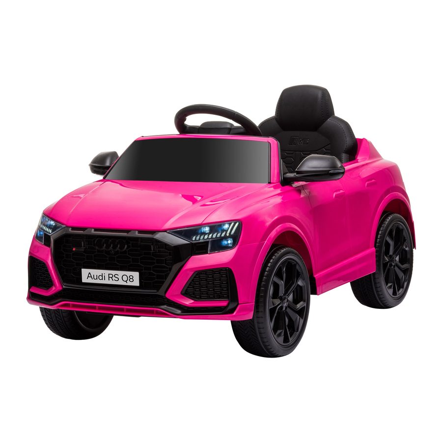 HOMCOM Elektroauto für Kinder mit Audi RS Q8 Lizenz, 6V Batterieauto, elektrisches Fahrzeug mit Fernbedienung, MP3, USB, Musik, Bluetooth, für Kinder von 3-5 Jahren, rosa   Aosom von HOMCOM