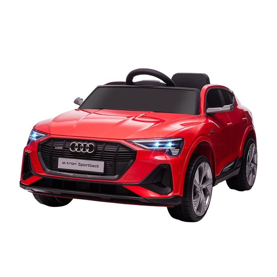 HOMCOM Elektroauto Kinderfahrzeug mit Fernbedienung, Sicherheitsgurt, Musik, für 3-5 Jahre, 3-5 km/h, rot   Aosom.de von HOMCOM