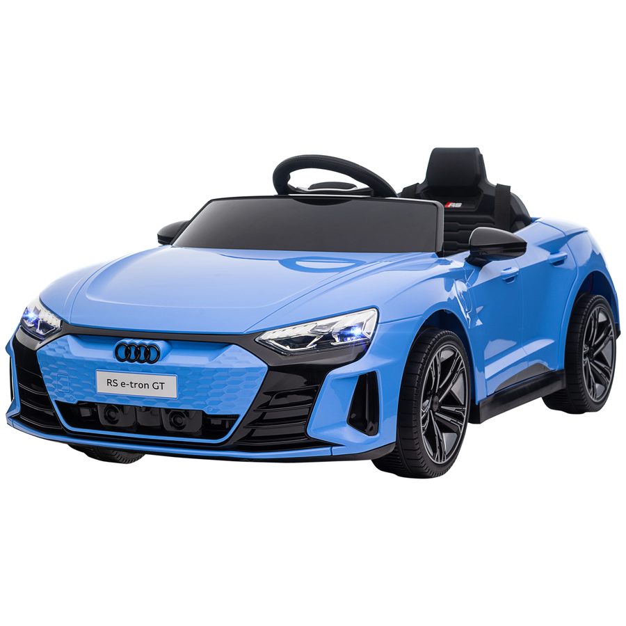 HOMCOM Elektroauto für Kinder 12 V - mit Fernbedienung der Eltern - V. Max. 5 km/h - Soundeffekte, Lichter - Audi RS E-tron GT Blau   Aosom von HOMCOM