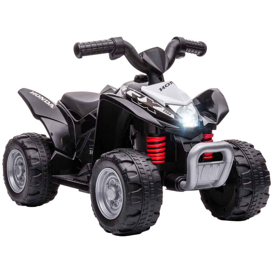 AIYAPLAY Elektro-Quad Miniquad für Kinder ab 18 Monaten, Kinder Elektro ATV mit LED & Hupe, Metall schwarz, sicherer Fahrspaß   Aosom.de von AIYAPLAY