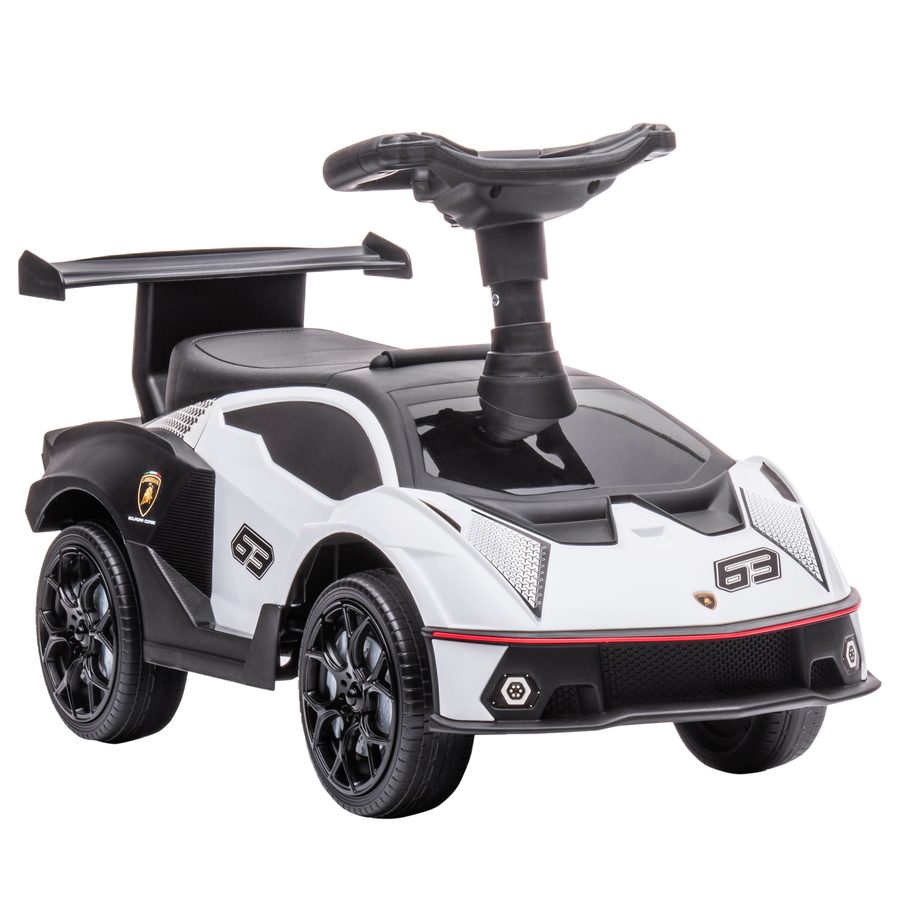 AIYAPLAY Rutschauto für Kinder mit Stauraum, Hupe und Motorgeräusch, farblich in Weiß und Schwarz, ideal für drinnen und draußen   Aosom.de von AIYAPLAY