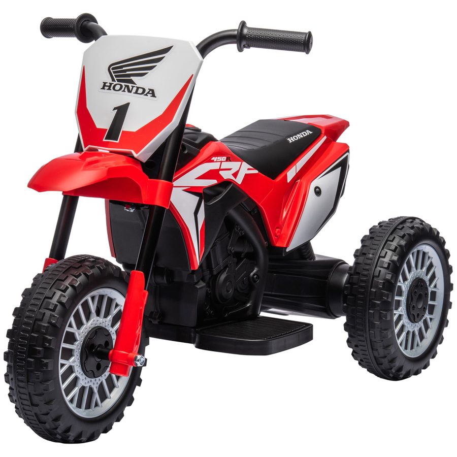 HOMCOM Kinder Elektro-Motorrad 6V mit Hupe & Startup-Musik, Kinderfahrzeug für 1,5-3 Jahre, 3km/h, Rot, sicherer Fahrspaß   Aosom.de von HOMCOM