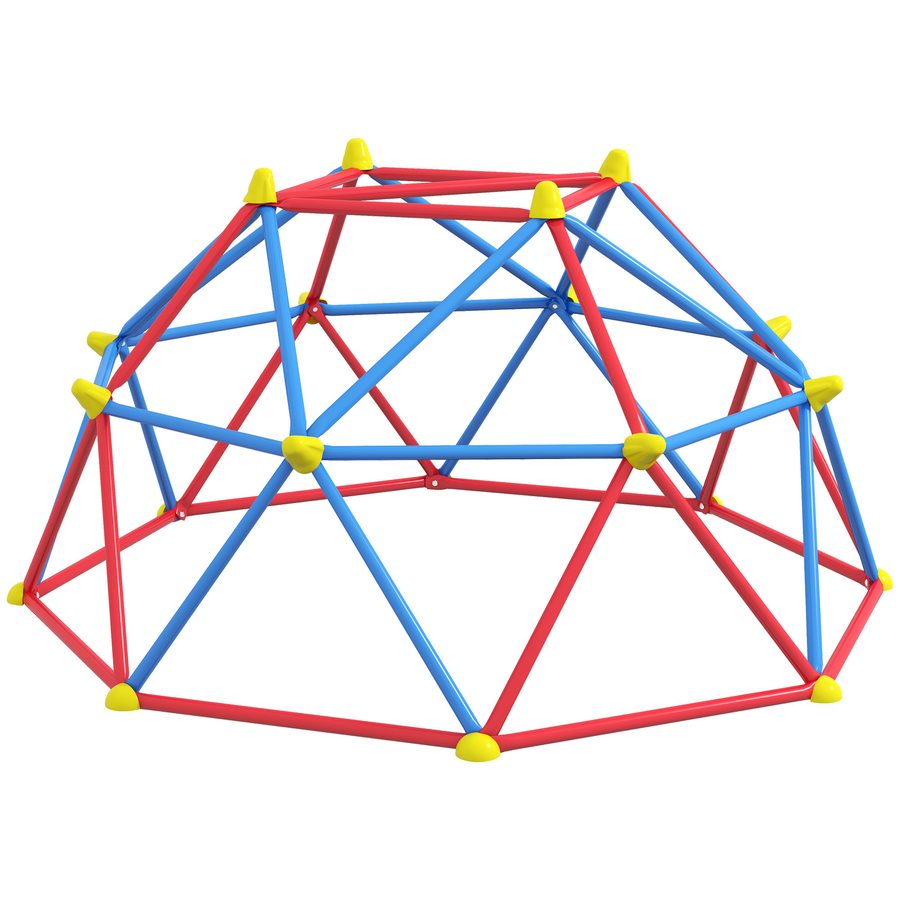 Outsunny Kinder-Kletterdome 183 cm, Metall-Kletterdome, max. Belastung 180 kg, Outdoor-Spielplatz für Kinder von 3 bis 8 Jahren, einfacher Aufbau, Multicolor   Aosom von Outsunny