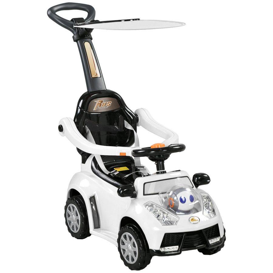 AIYAPLAY Rutschauto Kinderfahrzeug mit Schub- und Haltestange, Rückenlehne & Schutzbügel, Lauflernhilfe für 12-36 Monate   Aosom.de von AIYAPLAY