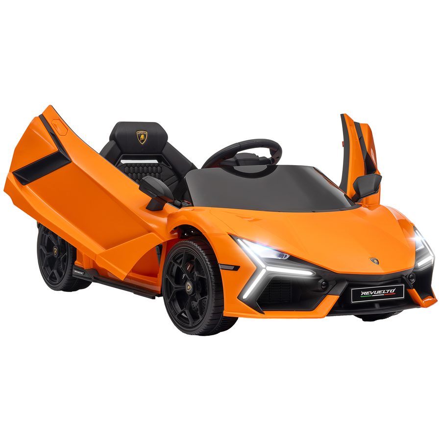 AIYAPLAY Kinderfahrzeug 12V 2 Fahrmodi, Elektroauto mit 2,4G Fernbedienung Musik(MP3/USB), bis 5 km/h, Rückwärtsfunktion, 3-5 Jahre, Orange   Aosom von AIYAPLAY