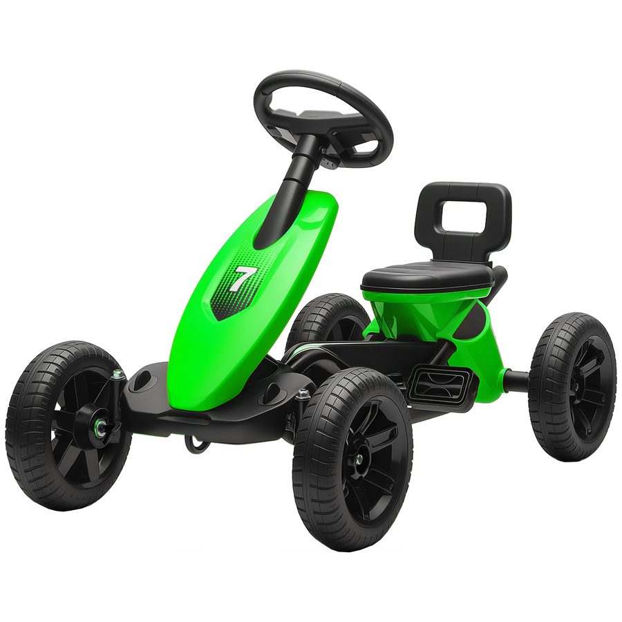 AIYAPLAY Pedal-Go-Kart für Kinder, Go-Kart für Kinder mit leisen EVA-Rädern, Vorwärts- und Rückwärtsfahren, Pedalauto für Jungen und Mädchen von 2 bis 5 Jahren, Grün   Aosom von AIYAPLAY