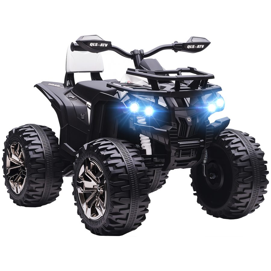 HOMCOM Elektro Quad für Kinder, 12V 10Ah Kinder Quad mit Vorwärts-, Rückwärtsfunktion, 2 Motor, USB-Anschluss, MP3-Musikplayer, Kinderfahrzeug mit Scheinwerfer 3-8 km/h, für 3-5 Jahre, Weiß   Aosom von HOMCOM